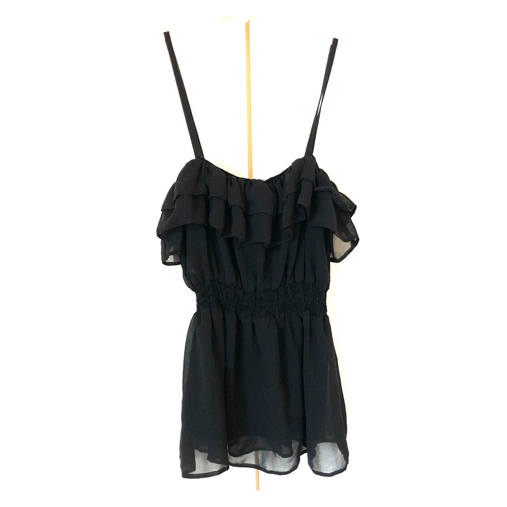 Black light ruffle top